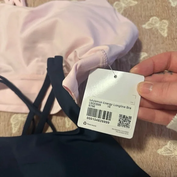 Lululemon energy longline sports bras size 14 (strawberry milkshake) - Picture 3 of 3